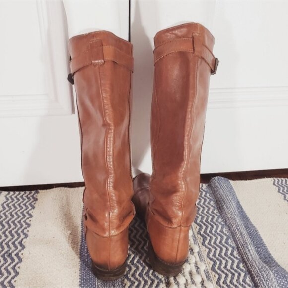 Italian Chestnut Brown Genuine Leather Riding Boot- 37 - Picture 2 of 15